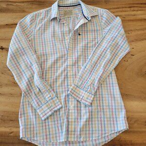 Jack Wills Pastel Plaid Long Sleeve Shirt Men’s S Button Down
